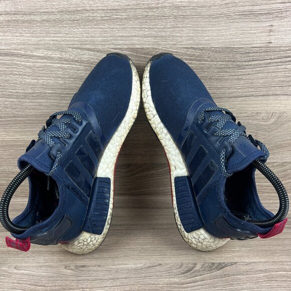 Adidas NMD R1 Women's Navy Blue & White Sneakers Casual Shoe - Picture 3 of 8